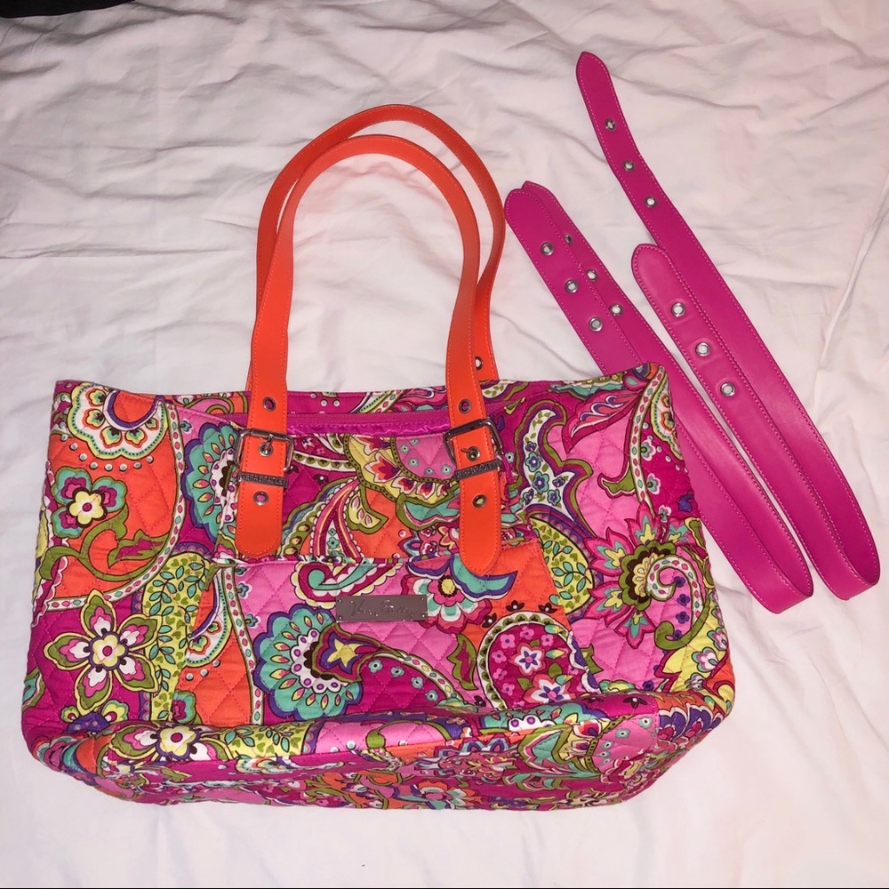 VERA BRADLEY PINK SWIRL TOTE BAG